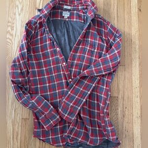 J. Crew Red and Blue Plaid Button-Up Shirt